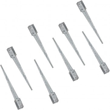 Onlywood Staffe fissaggio a punta per montante 9 x 9 - Conf. 8 Pezzi