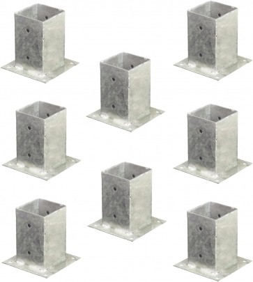 Onlywood Staffe fissaggio a bicchiere per montante 9 x 9 cm - Conf. 8 Pezzi
