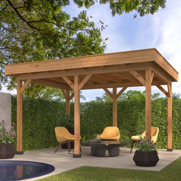Pergola modulare in legno di Douglas OSLO L - set base 478 x 380 cm