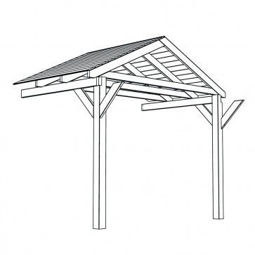 Estensione 212,5 x 395 cm per Pergola modulare HAMAR L