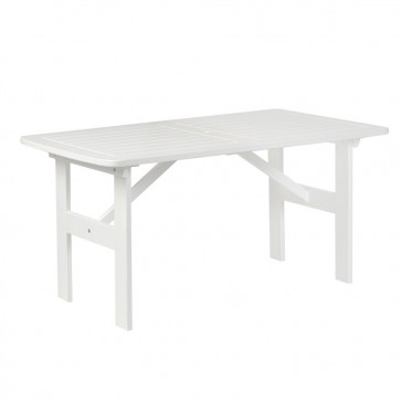 Tavolo in Legno da Esterno Modello VENTA 140 x 80 x 69 h. cm - Verniciato Bianco