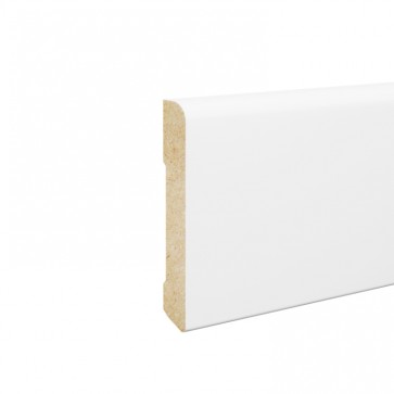 Campione Battiscopa Mdf Bianco Stondato - 70 x 10 mm