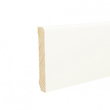 Campione Battiscopa Legno BIANCO Laccato RAL 9010 - 82 x 13 mm