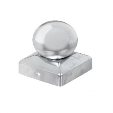 Onlywood TAPPO CON SFERA Copri Palo per Pali 7x7 cm- Acciaio Inox