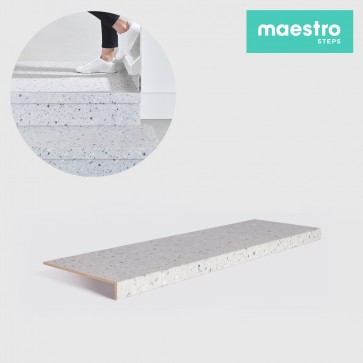 GRADINO TERRAZZO GREY Rivestimento Scale Interne Fai da te - Larghezza max 100 cm