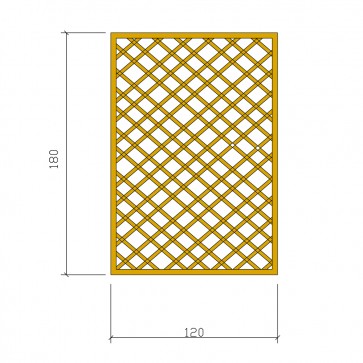 Grigliato LUSSO in legno 120 x 180 h. cm Trattato in Autoclave