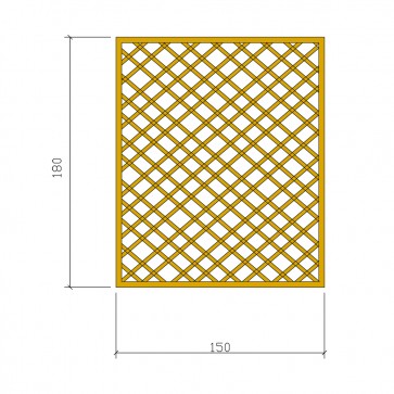 Grigliato LUSSO in legno 150 x 180 h. cm Trattato in Autoclave