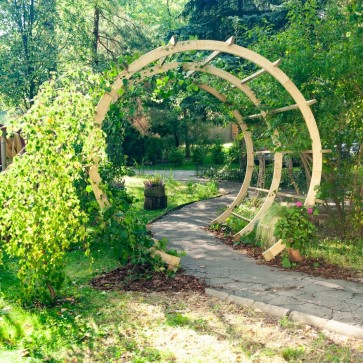 Onlywood Pergola ingresso MOONGATE TRIPLA 227 x 300 x 245 h cm