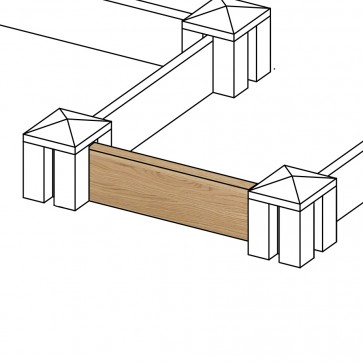 Onlywood Orto rialzato componibile LEGORTO - Perlina in Legno trattato larghezza 50 x 13,5 cm 