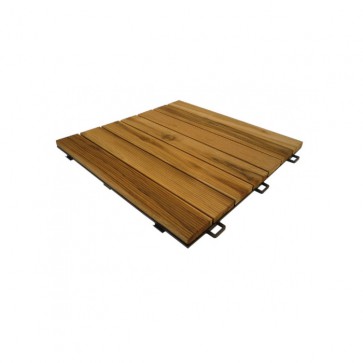 Piastrella da esterno autoposante LISTOPLATE legno Thermowood 55x55x2,5 cm 