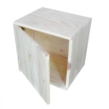 Onlywood Cubo Modulare in legno con Anta - 36 x 30 x 36 h cm