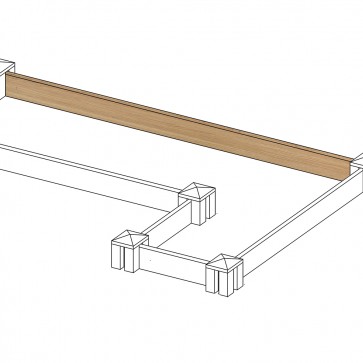 Onlywood Orto rialzato componibile LEGORTO - Perlina in Legno trattato larghezza 150 x 13 cm 