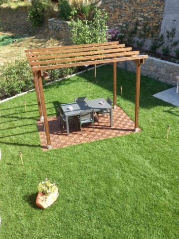 Onlywood Pergola in Legno Autoportante BASIC in Pino Trattato per Coperture Leggere - ANCHE SU MISURA