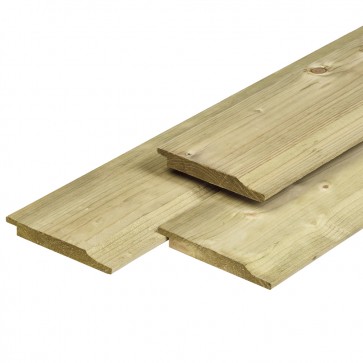 Onlywood Perline Legno per Esterno in Abete Autoclavato 14,5 x 240 x 1,9 cm