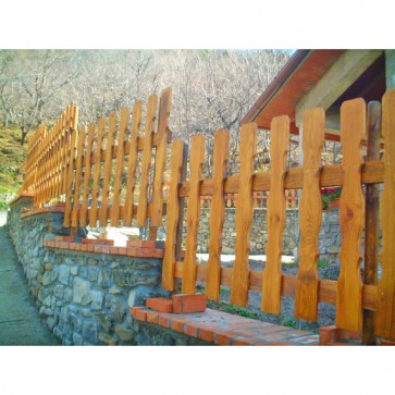Onlywood Stecche in legno per balcone - Squadrato Sagomato in Abete 30-160 cm - 20 colori