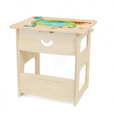 Onlywood Tavolino Montessori in legno per Bambini Fantasia DINO