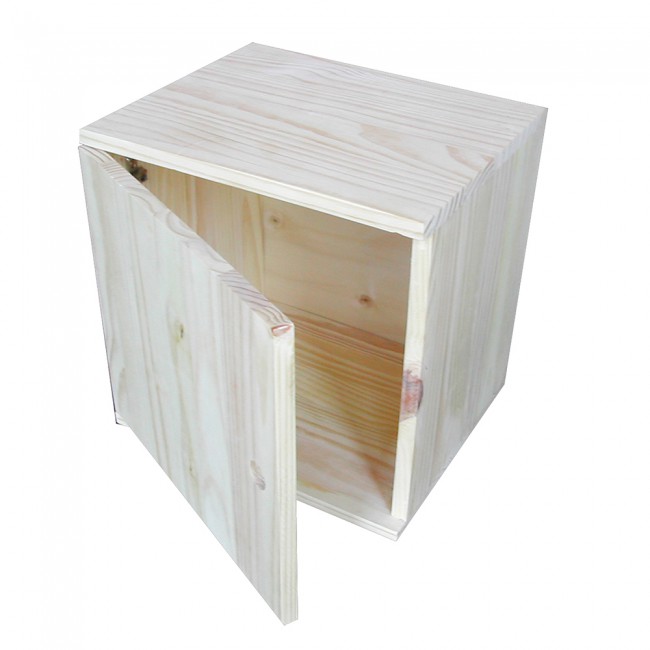 Onlywood Cubo Modulare in legno con Anta - 36 x 30 x 36 h cm - Onlywood