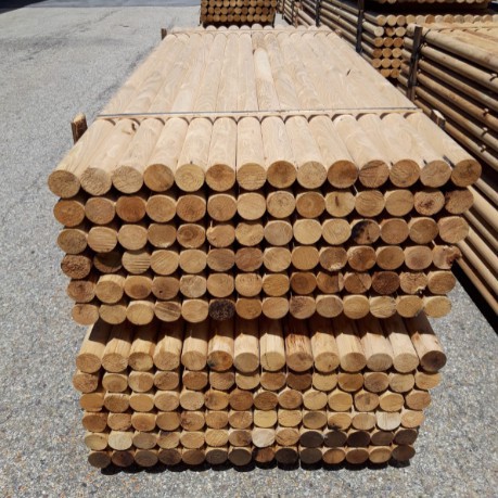 50 pali legno per recinzioni Ø 8x200 cm con punta