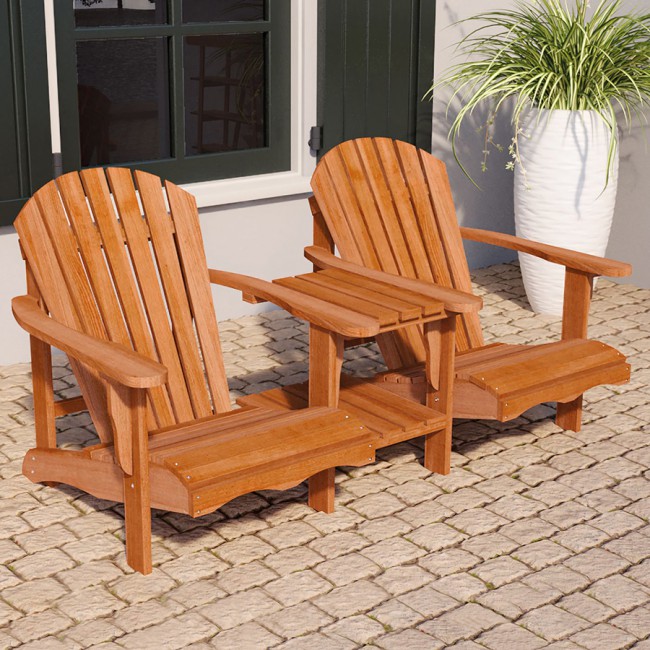 Onlywood Set tavolo e sedie da giardino RELAX in legno di Hardwood - 177 x  89 x 93 h cm - Onlywood