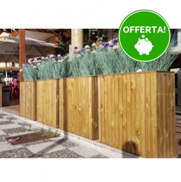 Fioriera SPLENDID legno trattato 78 x 28 altezza 78 cm con rivestimento - SALVASPAZIO