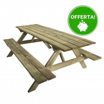 Tavolo Picnic PROMO 8 posti - 200 cm - con Foro per Ombrellone