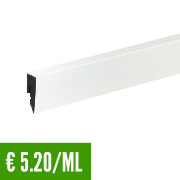 Battiscopa PVC Bianco Impermeabile con Passafilo - 15 x 38,5 mm - CONFEZIONE RISPARMIO 24 ML