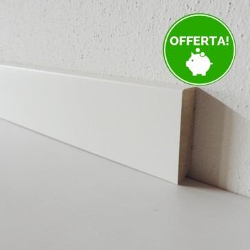 Battiscopa Legno BIANCO Laccato - 50 x 13 mm - Asta 2,5 m