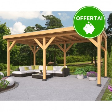 Onlywood Pergola Autoportante in Legno Trattato COMPO 600 x 330 cm