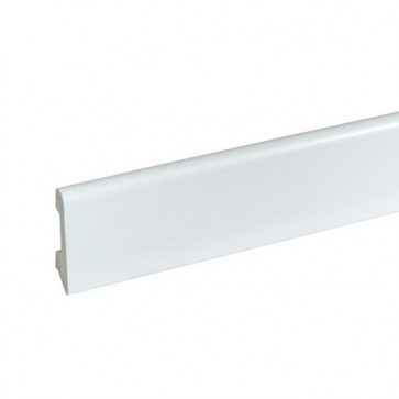 Battiscopa PVC Bianco Impermeabile con Passafilo - 58 x 14,5 mm - Inclinato - CONFEZIONE RISPARMIO 24 ML