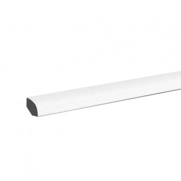 Battiscopa PVC Bianco Impermeabile con Passafilo - Angolare - 14 x 14 mm - CONFEZIONE RISPARMIO 24 ML
