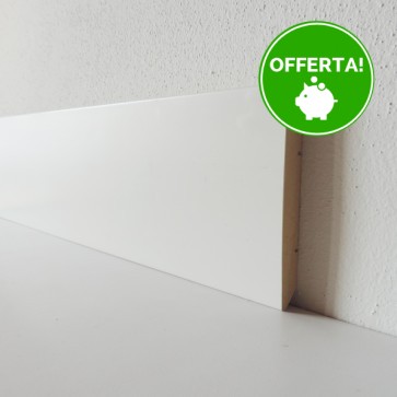 Battiscopa Legno BIANCO Laccato - 100 x 13 mm -  Asta 2,5 m 