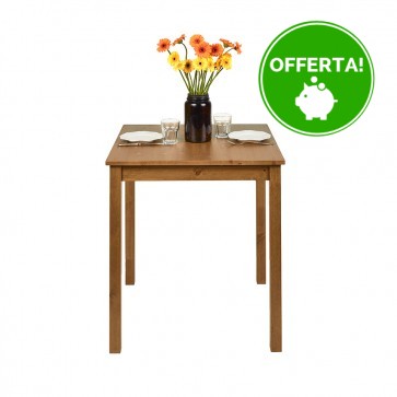 Tavolo in legno Massello Quadrato - Dimensioni 68 x 68 x 75 h. cm