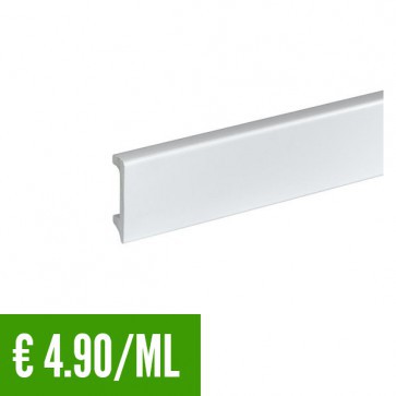 Battiscopa PVC Bianco Impermeabile con Passafilo - 58 x 14,5 mm - CONFEZIONE RISPARMIO 24 ML