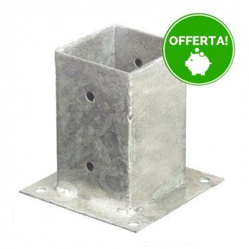 Onlywood Staffa fissaggio MADE IN ITALY a bicchiere per palo 9 x 9