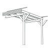 Estensione 212 x 380 cm per Pergola modulare OSLO L