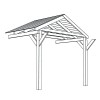 Estensione 212,5 x 395 cm per Pergola modulare HAMAR L