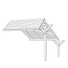 Estensione 212,5 x 318 cm per Pergola modulare BERGEN L