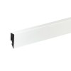 CAMPIONE - Battiscopa PVC Bianco Impermeabile con Passafilo - 15 x 38,5 mm