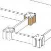 Onlywood Orto rialzato componibile LEGORTO - Perno in Legno trattato Altezza 15 cm 