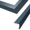 Onlywood Profili di finitura per il Tetto in Alluminio Nero 400 cm - Accessorio COMPO
