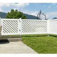 Onlywood Steccato in Legno SELENIA in legno verniciato Bianco - 2 Dimensioni