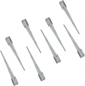 Onlywood Staffe fissaggio a punta per montante 9 x 9 - Conf. 8 Pezzi