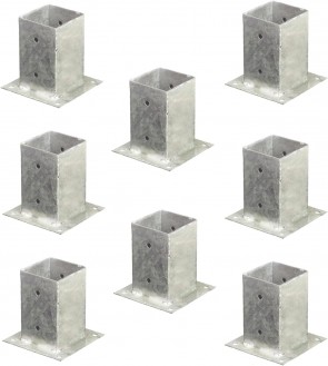 Onlywood Staffe fissaggio a bicchiere per montante 12 x 12 cm - Conf. 8 Pezzi