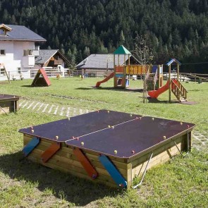 Sabbiera per Bambini RICCIO 350 X 210 cm  con Coperchio- Giochi per Parchi pubblici 