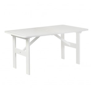 Tavolo in Legno da Esterno Modello VENTA 140 x 80 x 69 h. cm - Verniciato Bianco
