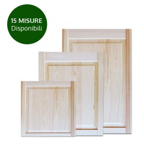 Ante in Legno BAROCCHE BUGNATE in Legno Massello Naturale - 15 Misure Diverse