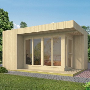 Onlywood Casetta in legno da giardino ELIN - 477 x 351 cm - Con Pavimento