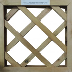 Grigliati in legno SU MISURA Trattato - Maglia 12 cm