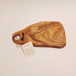 Onlywood Tagliere in Legno di Ulivo Rustico - Dimensioni 20 x 15 cm