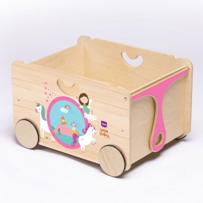 Portagiochi Montessori in legno per Bambini Fantasia PRINCIPESSA